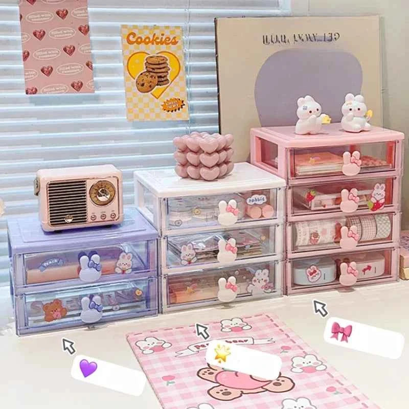 Desktop Storage Box Organizer Student Drawer Box Pen Holder