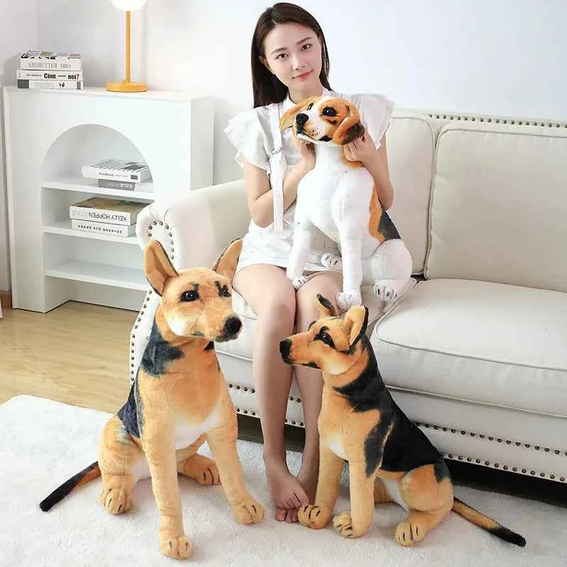Realistic Collie Dog Plush Toy – Standing Border Collie Stuffed Animal