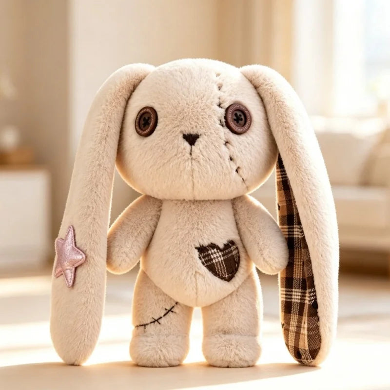 Kawaii Halloween Ghost Cat & Long-Eared Rabbit Plush – 20 cm Brown 20 cm (7.9 in)