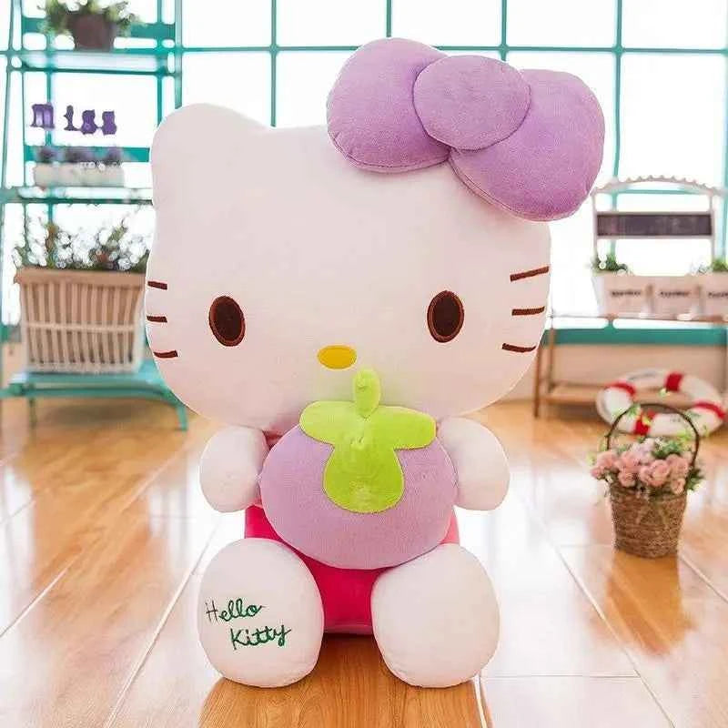 Hello Kitty Plus Doll Sanrio Toys Ice Cream Hugging Kt Pink Kitty Cat Pacify Cartoon Figure Gift for Girl Animal Plush Toys