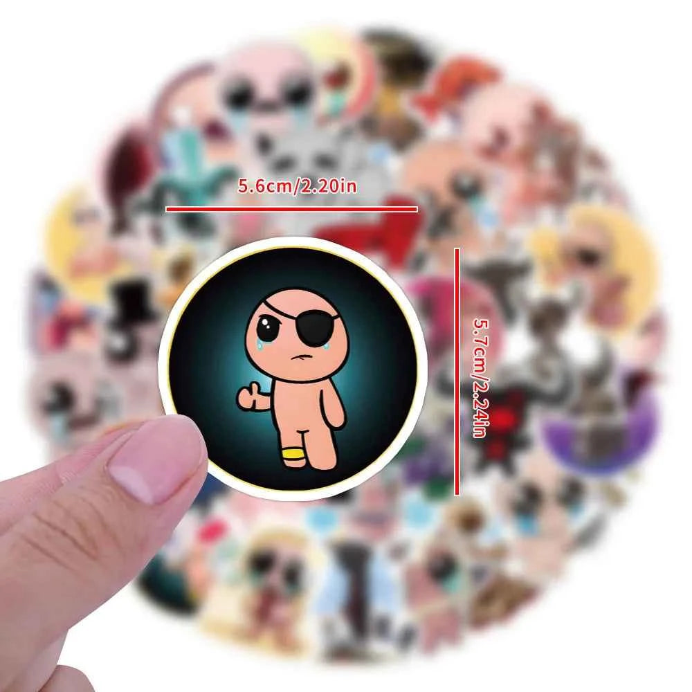 50PCS The Binding of Isaac Stickers Adventure Game Sticker DIY Scrapbook Luggage Laptop Guitar Car Bike Skateboard Decals Toy