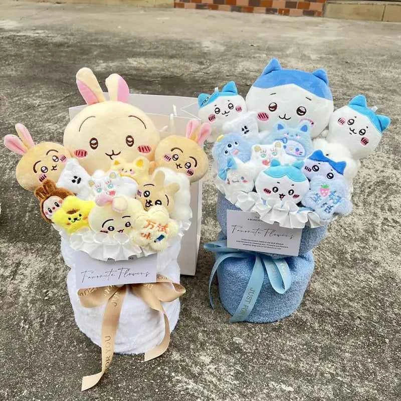 Hot Chiikawa/Usachi/Little Eight Plush Doll Bouquet - Creative Best Friends Gift