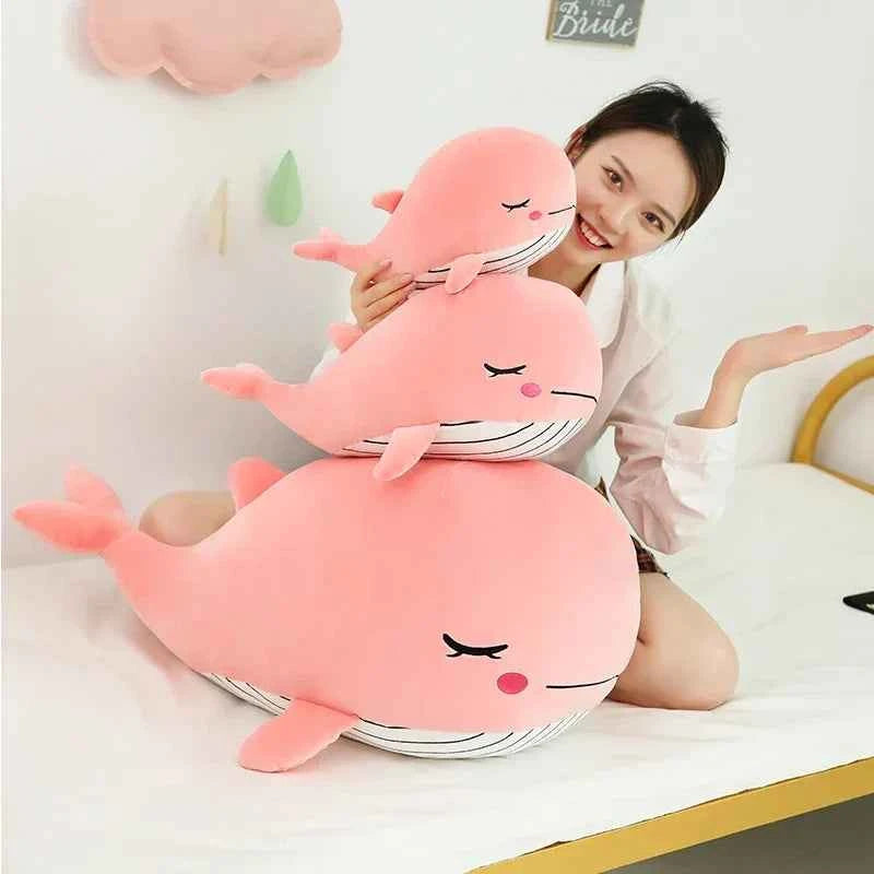 Cute Whale Plush Toy – Soft Ocean Animal Stuffed Pillow