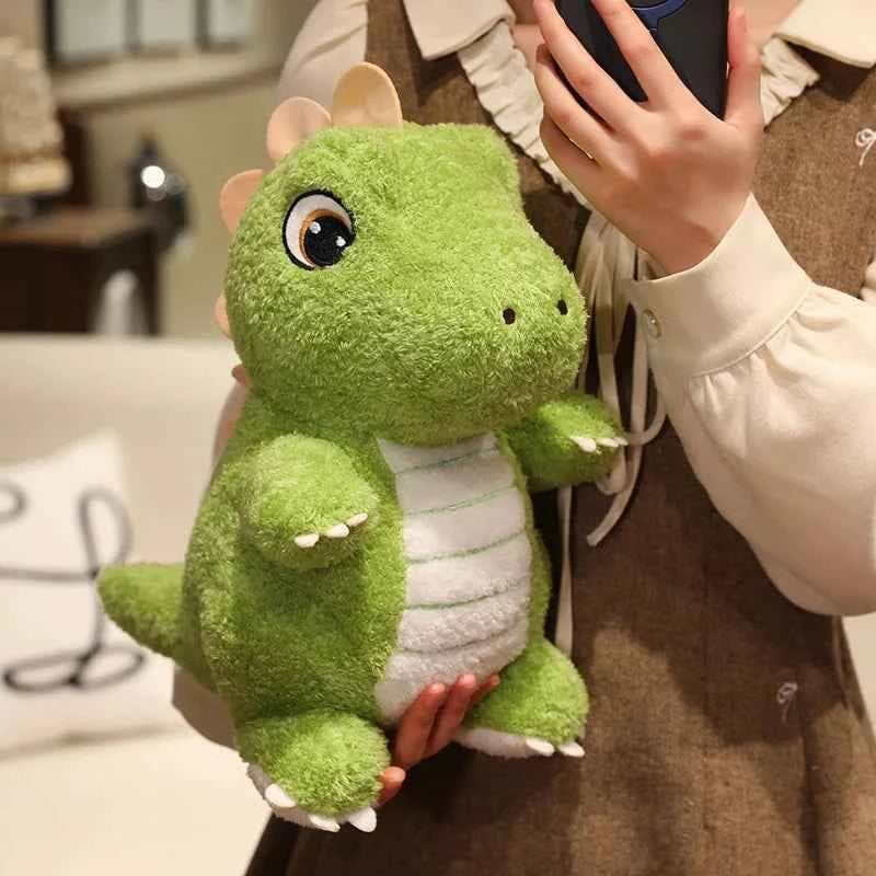 25/35/45CM Cute Green Dinosaurs Plush Toy Soft Stuffed Animal Doll Soothing Accompanying For Bedroom Christmas Gifts