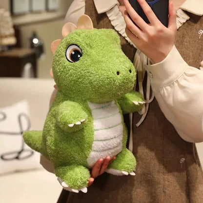 25/35/45CM Cute Green Dinosaurs Plush Toy Soft Stuffed Animal Doll Soothing Accompanying For Bedroom Christmas Gifts