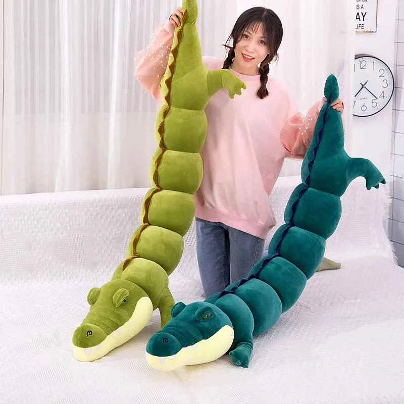 180cm Cute Soft Long Crocodile Pillow Stuffed Plush Toys Office Nap Pillow Home Comfort Cushion Decor Gift Doll Child