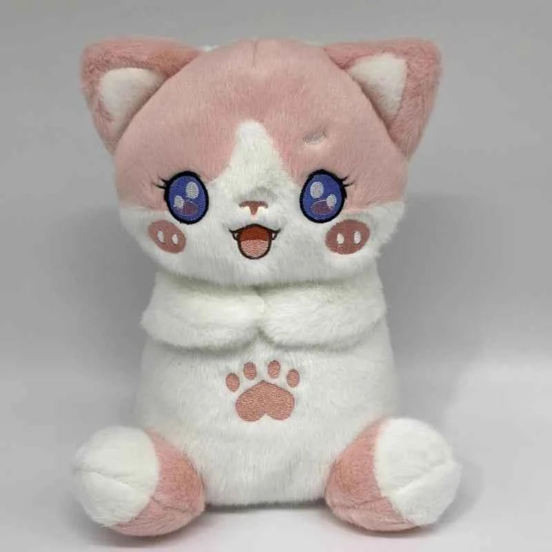 New Luminous Breathing Fox Cat Stuffed Animals Plush Cute Breathing Plush Dolls Children Sleeping Companion Toys Christmas Gifts