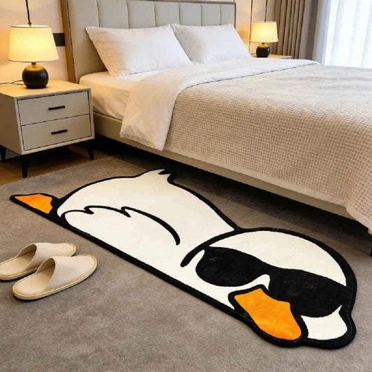 Cartoon Duck Rug Set Sunglasses Children's Room Non-Slip