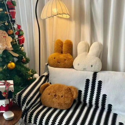 Kawaii Miffy Cute Doll Plush Pillow Soft and Comfortable Plush Material Sofa Cushion Plush Toy Gift