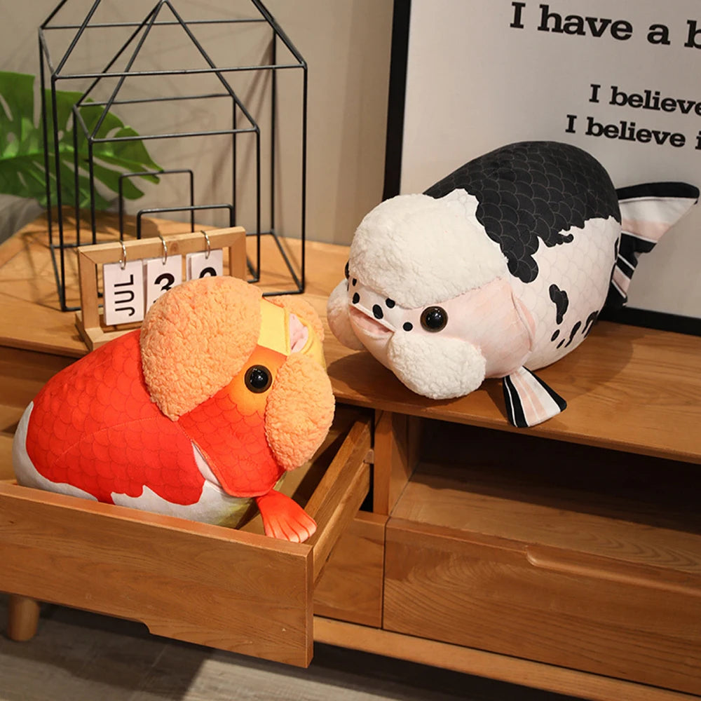 Ranchu Goldfish Plush Pillow – 18.9" (48cm) Fish Cushion Plushie