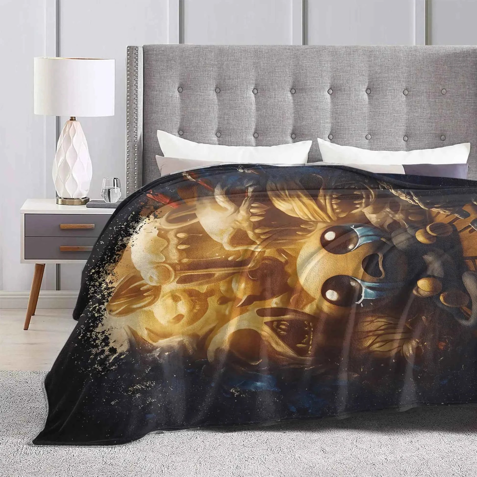 The Binding of Isaac Two Tone Warm Blanket  Child Plush Throw Blanket Novelty Home Decor Flannel Bedspread Sofa Bed Cover