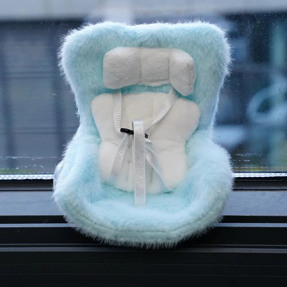 Kawaii Labubu Doll Safety Seat (4.25 in) - Cute Car Decoration & Ob11 Ornament Gift