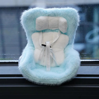 Kawaii Labubu Doll Safety Seat (4.25 in) - Cute Car Decoration & Ob11 Ornament Gift
