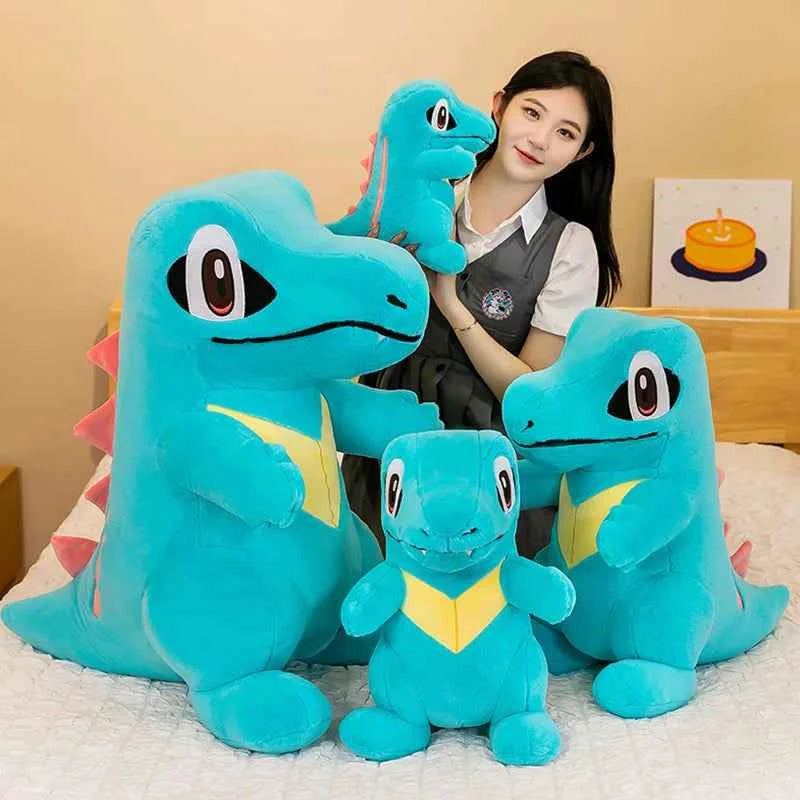 Kawaii Blue Baby Crocodile Anime Plush Toy – Soft Stuffed Animal Pillow Doll (30–80cm)
