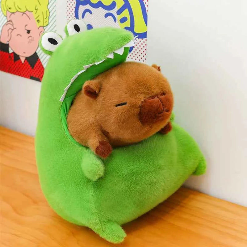 Cute Crocodile Shark Capybara Peripheral Plush Doll Capibara Plush Doll Giant Kawaii Stuffed Animal Doll Kids Birthday Gift Toys