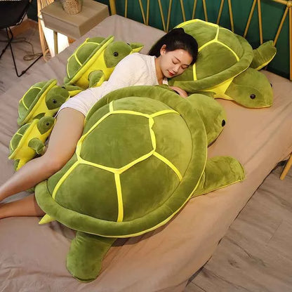 Kawaii Sea Turtle Plush Toy (13.8-21.7 in) - Soft Stuffed Animal Pillow Gift