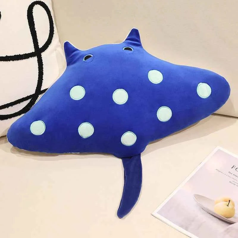 Giant Manta Ray Plush Toy – Kawaii Sea Animal Stuffed Pillow