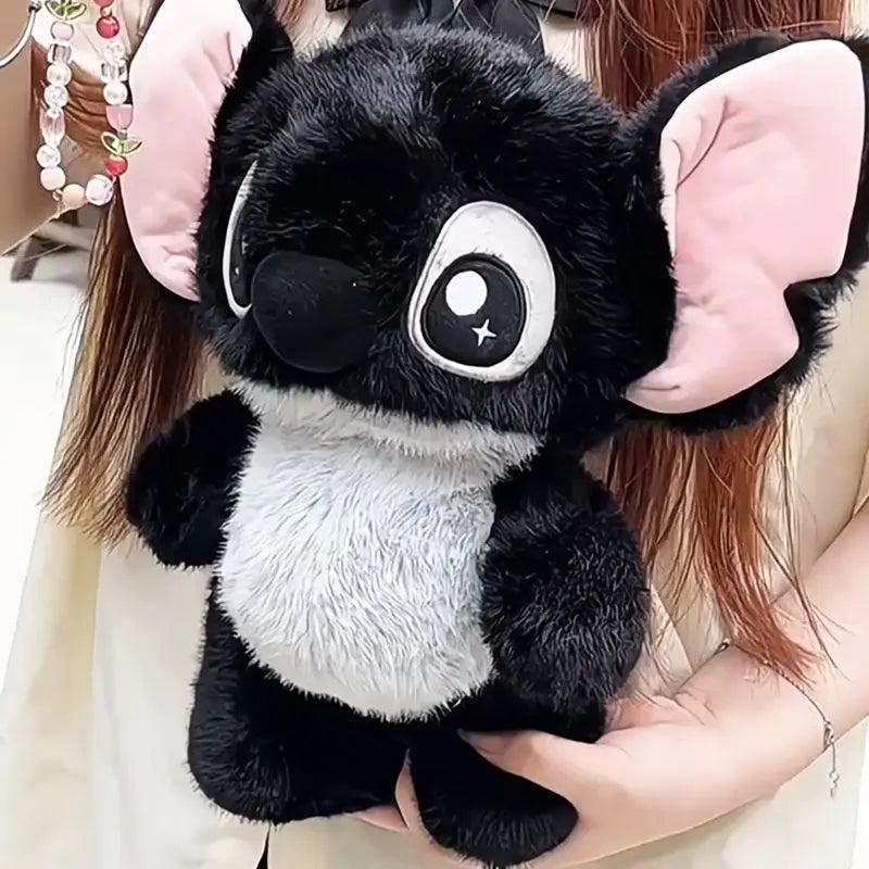 Black Space Creature Plush Doll – Soft Cartoon Sleep Companion Toy