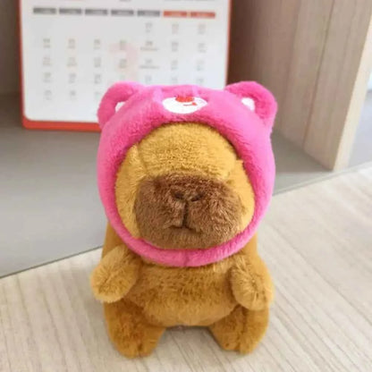 Cute 12cm Capybara Plush Toy: Hoodie, Wings & Keychain/Pendant Gift