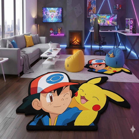 Electric Mouse Cartoon Area Rug – Soft Anti-Slip Irregular Floor Mat