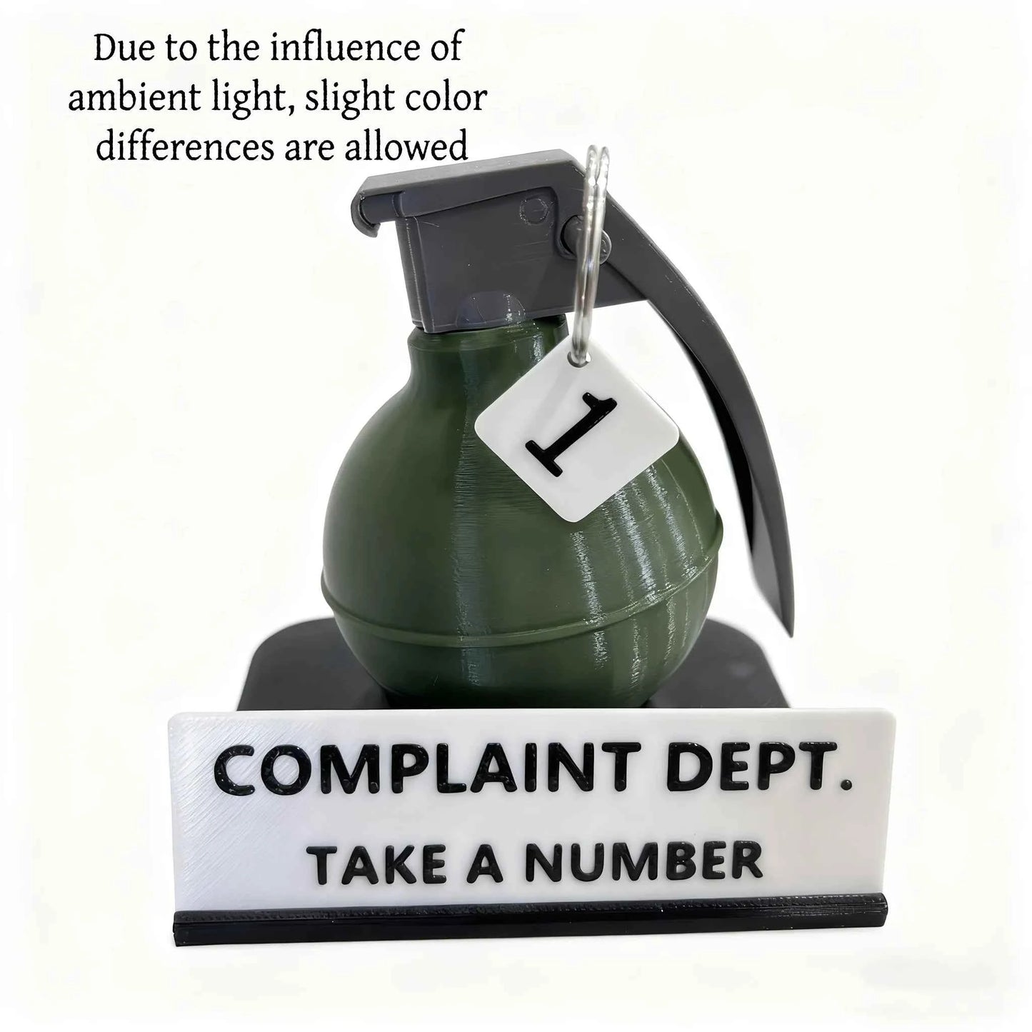 Complaint Department Desk Sign 3D Printed Prank