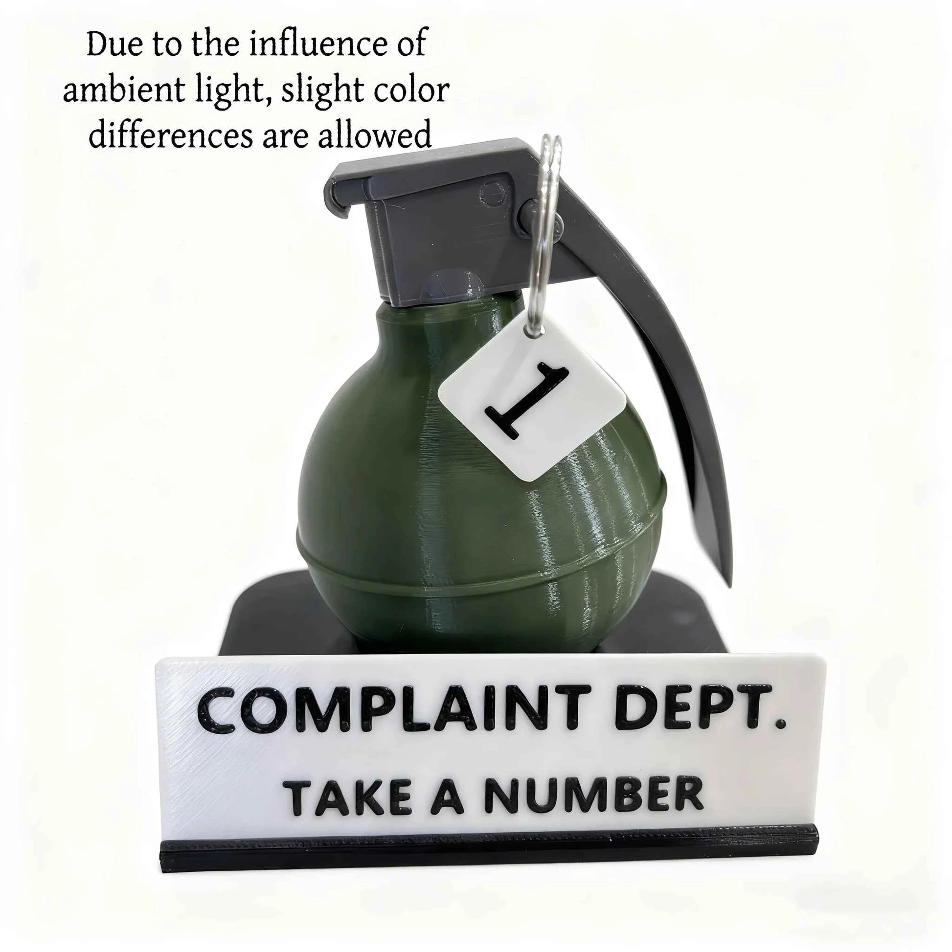 Complaint Department Desk Sign 3D Printed Prank