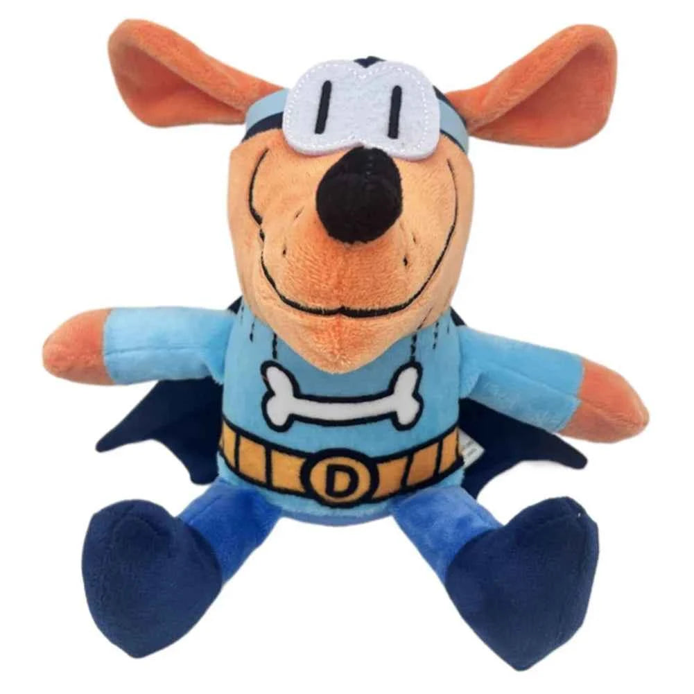 Dog Man Detective Dog Plush Toy - Fluffy PP Cotton Cartoon Baby Toy (8-10 Inches)