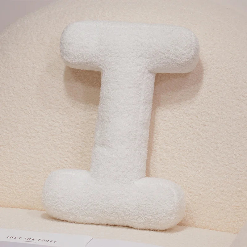 Kawaii English Letter Plush Pillow – Soft Stuffed Alphabet Sofa Cushion & Kids Learning Toy (A–Z + Heart) I