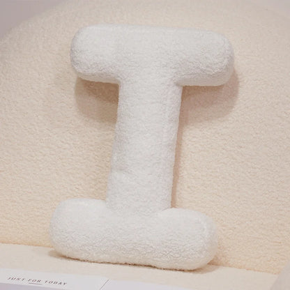 Kawaii English Letter Plush Pillow – Soft Stuffed Alphabet Sofa Cushion & Kids Learning Toy (A–Z + Heart) I