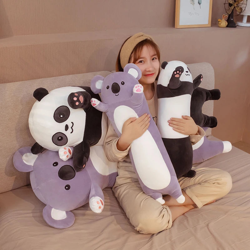 15 Styles 50-150cm Long Cat Plush Toys Stuffed Soft Pause Office Dog Doll Bed Sleepping Pillow Home Decor Birthday Girls Gifts