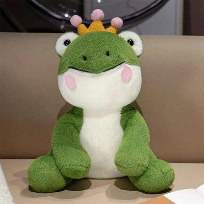 Funny Cute Green Frog Prince Plush Toy Soft Green 30cm (11.8")