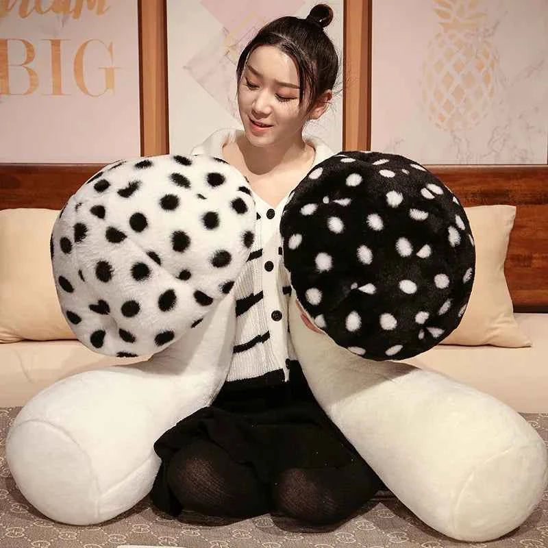 Giant Mushroom Plush Pillow – Huggable Plant Cushion for Sofa & Floor