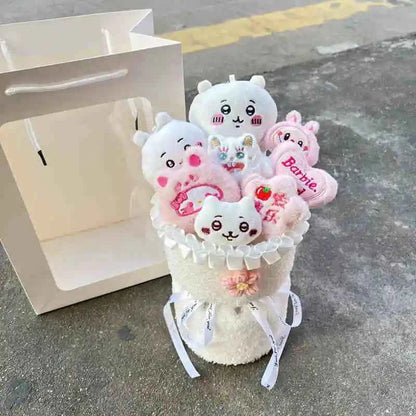 Hot Chiikawa/Usachi/Little Eight Plush Doll Bouquet - Creative Best Friends Gift