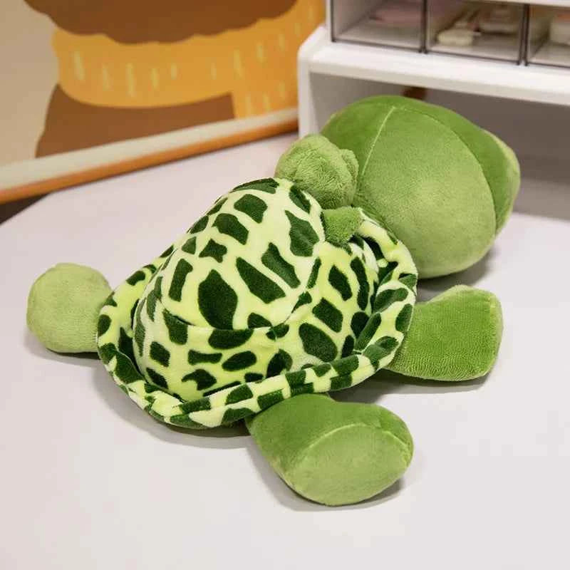 Mother & Baby Turtle Plush Toy – Cute Big-Eyed Turtle Stuffed Animal Pillow