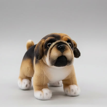Realistic French Bulldog Plush Toy – Simulation Frenchie Dog Ornament & Collectible Decor E