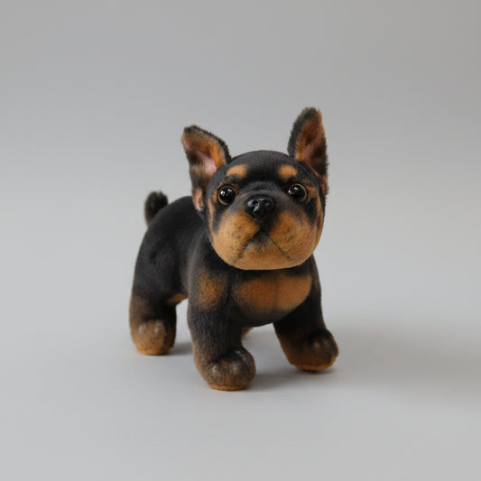 Realistic French Bulldog Plush Toy – Simulation Frenchie Dog Ornament & Collectible Decor A