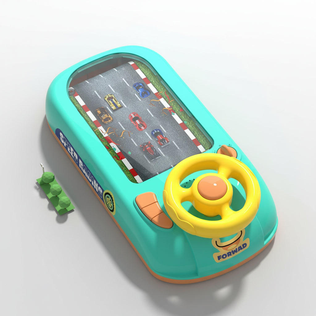 Kids Electronic Steering Wheel Racing Game Toy – Interactive Simulation Driving Toy (5 Colors) Green