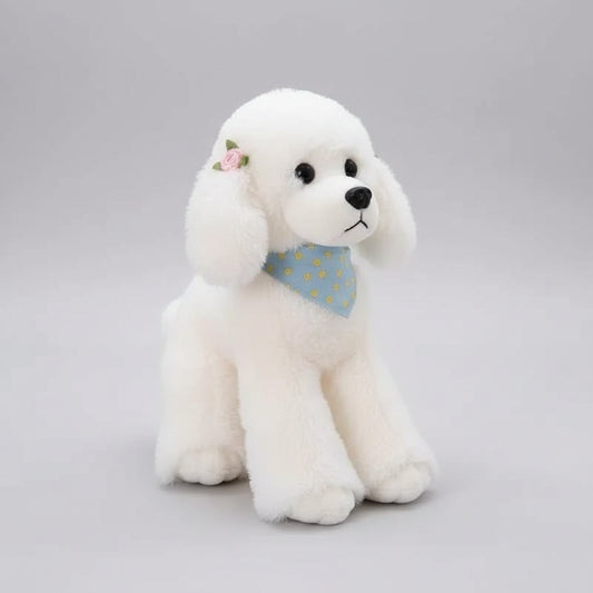 Simulation Poodle Plush Toy – Realistic Teddy Dog Ornament B 9.8" (25cm)