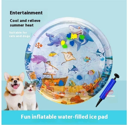 Summer Cooling Pet Water Bed Cushion Ice Pad Dog Sleeping Square Mat For Puppy Dogs Cats Pet Kennel Cool Cold Ice pad large size 1PCS