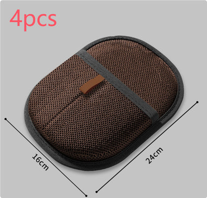 Pet Hair Remover Mitt Pet Hair Remover Gloves Deshedding Brush Glove For Dog Cat Rabbit With Long Short Curly Hair Dark brown 4PCS
