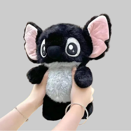 Black Space Creature Plush Doll – Soft Cartoon Sleep Companion Toy Stitch