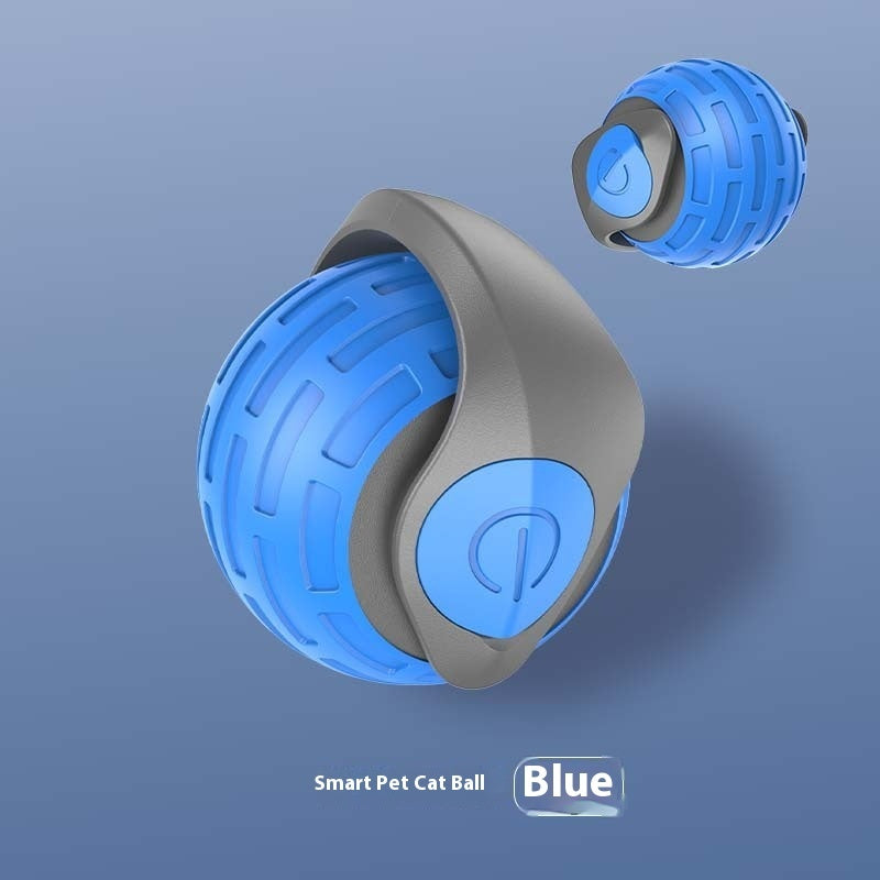 New Interactive Cat Toys Ball Auto Electric Rolling Ball Toys For Cat Kitty Pets Smart Automatic Teaser USB Rechargeable Cat Toy Pet Products Sapphire Blue