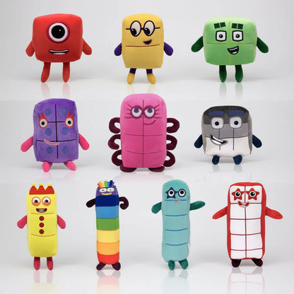 cartoon number plush doll set soft educational stuffed toys 10pcs colorful plush collection