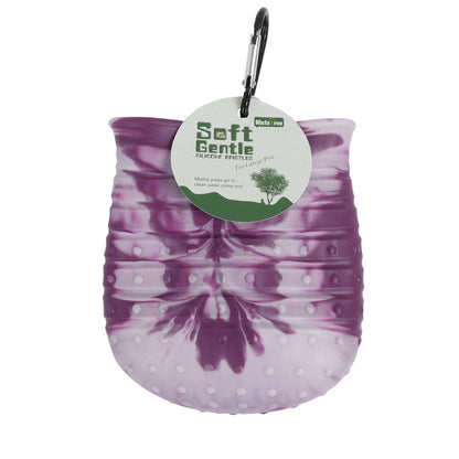 2 In 1 Dog Paw Cleaner Cup Soft Pet Dog Foot Cleaning Washer Brush Cup Portable Pet Foot Washer Paw Clean Brush Foot Cleaning Bucket Pet Products Purple L