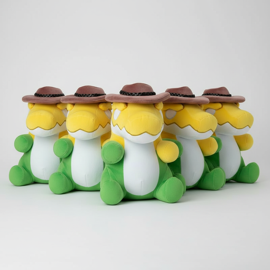Digital Circus Plush Doll – Soft Gummigoo Character Stuffed Figure 8.7" (22cm) Green Yellow 5pcs