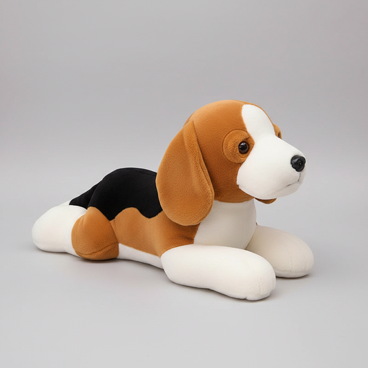 Dog Plush Toy Pillow – Soft Stuffed Animal Cushion Brown