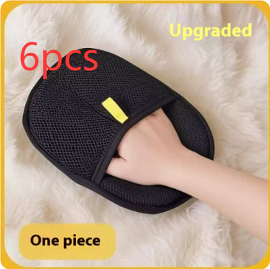 Pet Hair Remover Mitt Pet Hair Remover Gloves Deshedding Brush Glove For Dog Cat Rabbit With Long Short Curly Hair Hair Removal Gloves 6PCS