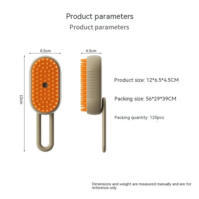 Cat Steam Brush Steamy Dog Brush 3 In 1 Electric Spray Cat Hair Brushes For Massage Pet Grooming Comb Hair Removal Combs Pet Products Milk Brown2pcs USB