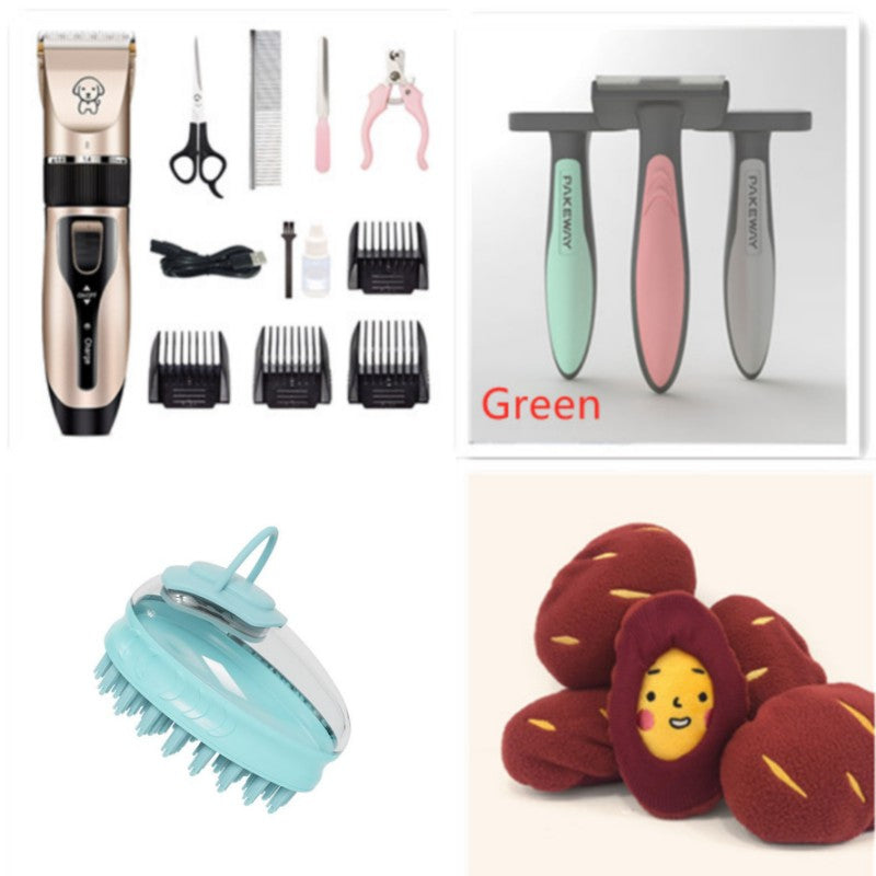 Professional Low Noise Pet Hair Clipper Easy Grooming For Dogs & Cats SetB