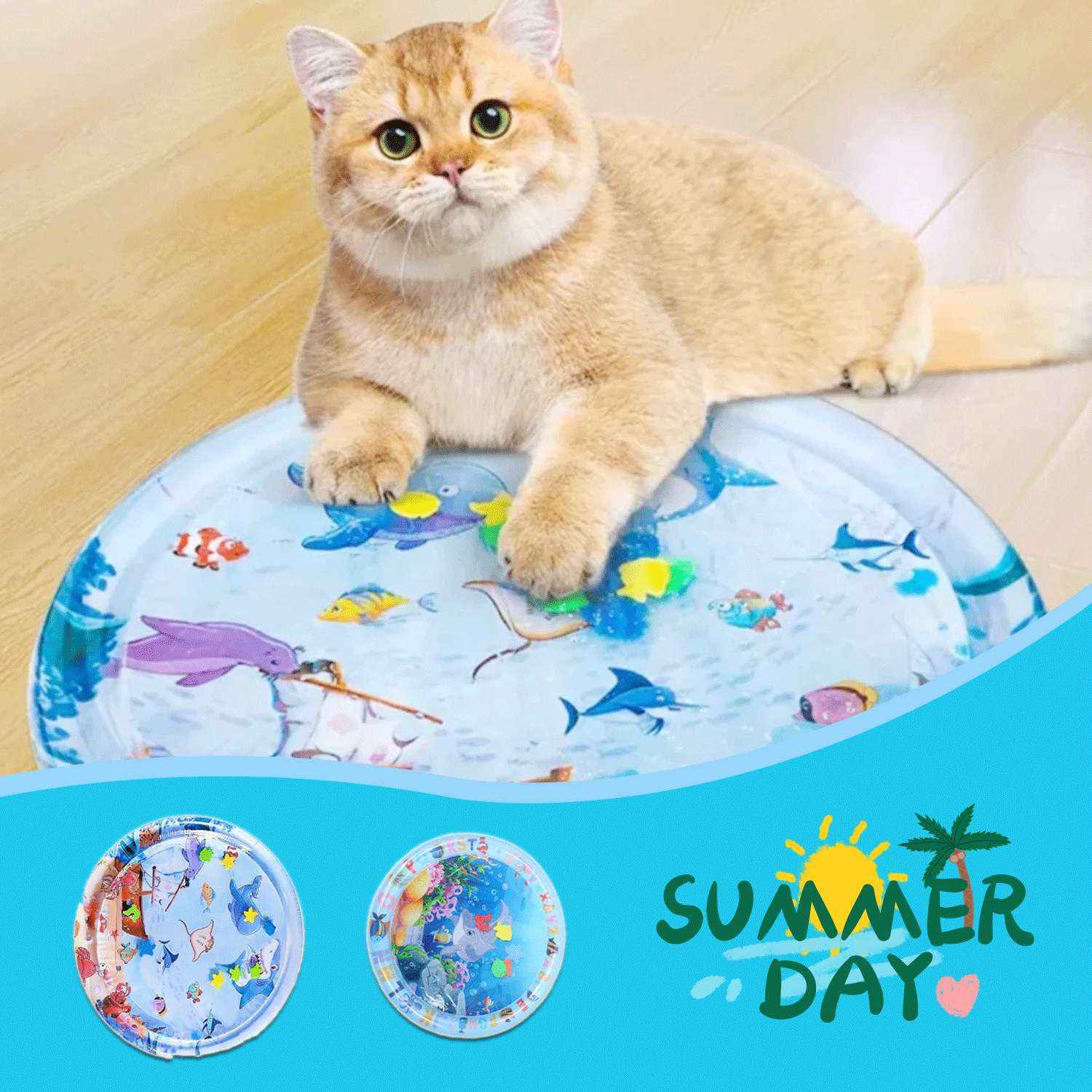 Summer Cooling Pet Water Bed Cushion Ice Pad Dog Sleeping Square Mat For Puppy Dogs Cats Pet Kennel Cool Cold